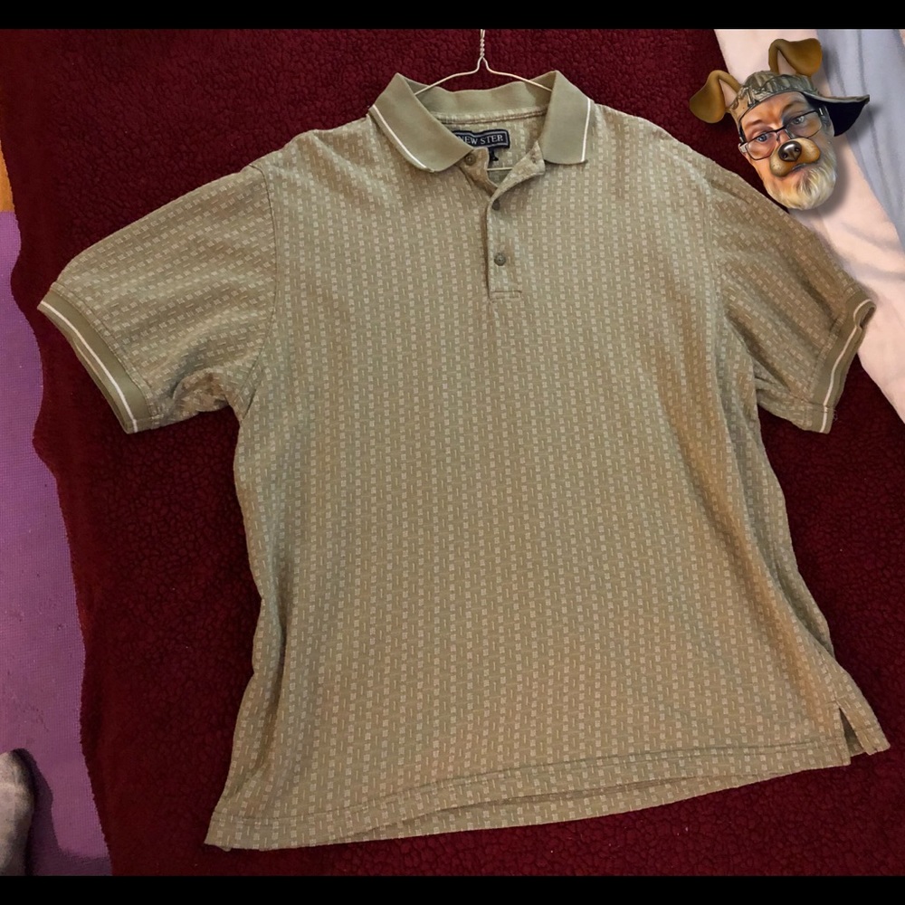 New Step Mens Patterned Poli Shirt Size L
